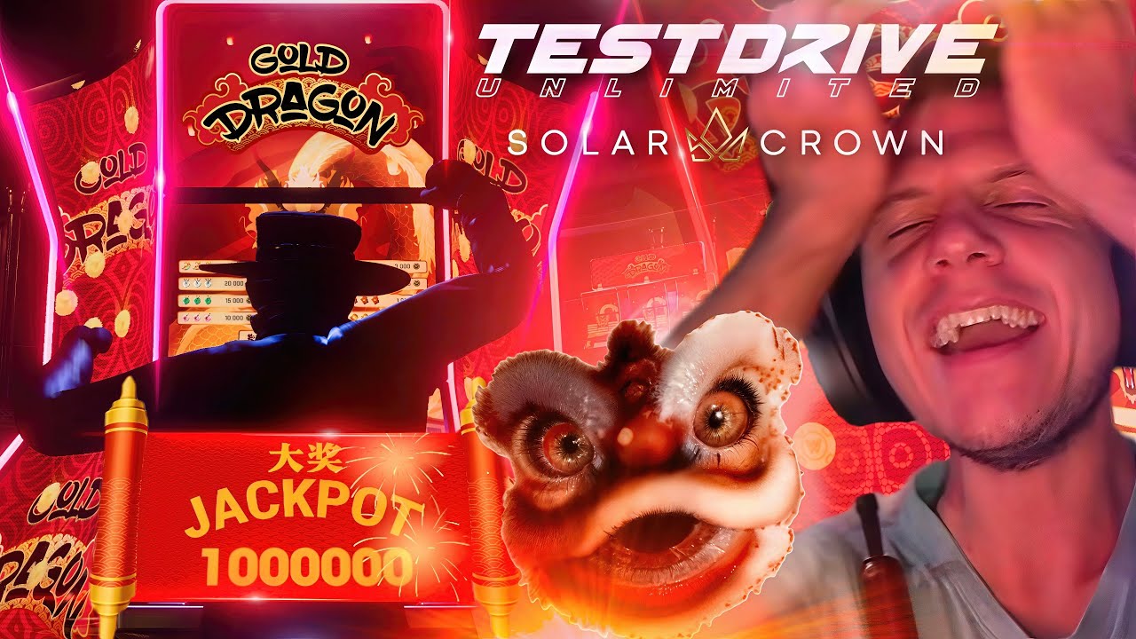 1 MILLION Gold Dragon JACKPOT ! - TEST DRIVE UNLIMITED SOLAR CROWN