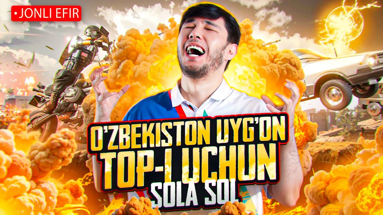 O'ZBEKISTON UYG'ON TOP-1 UCHUN SOLA SOL TOP-2 O'RINDAMIZ QO'LLAB TURISH KERAK ➤ 🇺🇿🔥- PUBG MOBILE
