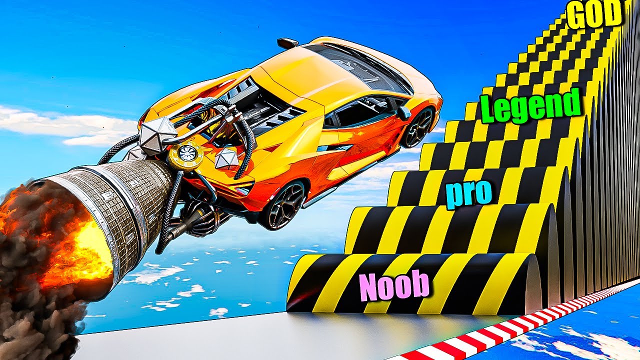 Which rocket powered car can climb the most stairs in GTA 5?