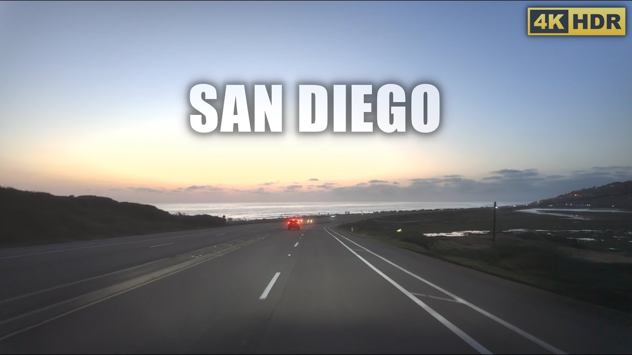 San Diego Sunset Drive | La Jolla Cove to Torrey Pines & Del Mar | 4K HDR