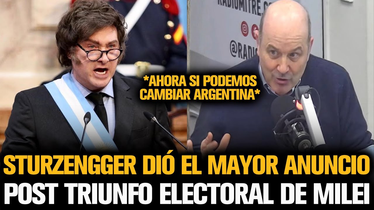 STURZENEGGER DIÓ EL MAYOR ANUNCIO TRAS EL TRIUNFO ELECTORAL DE MILEI