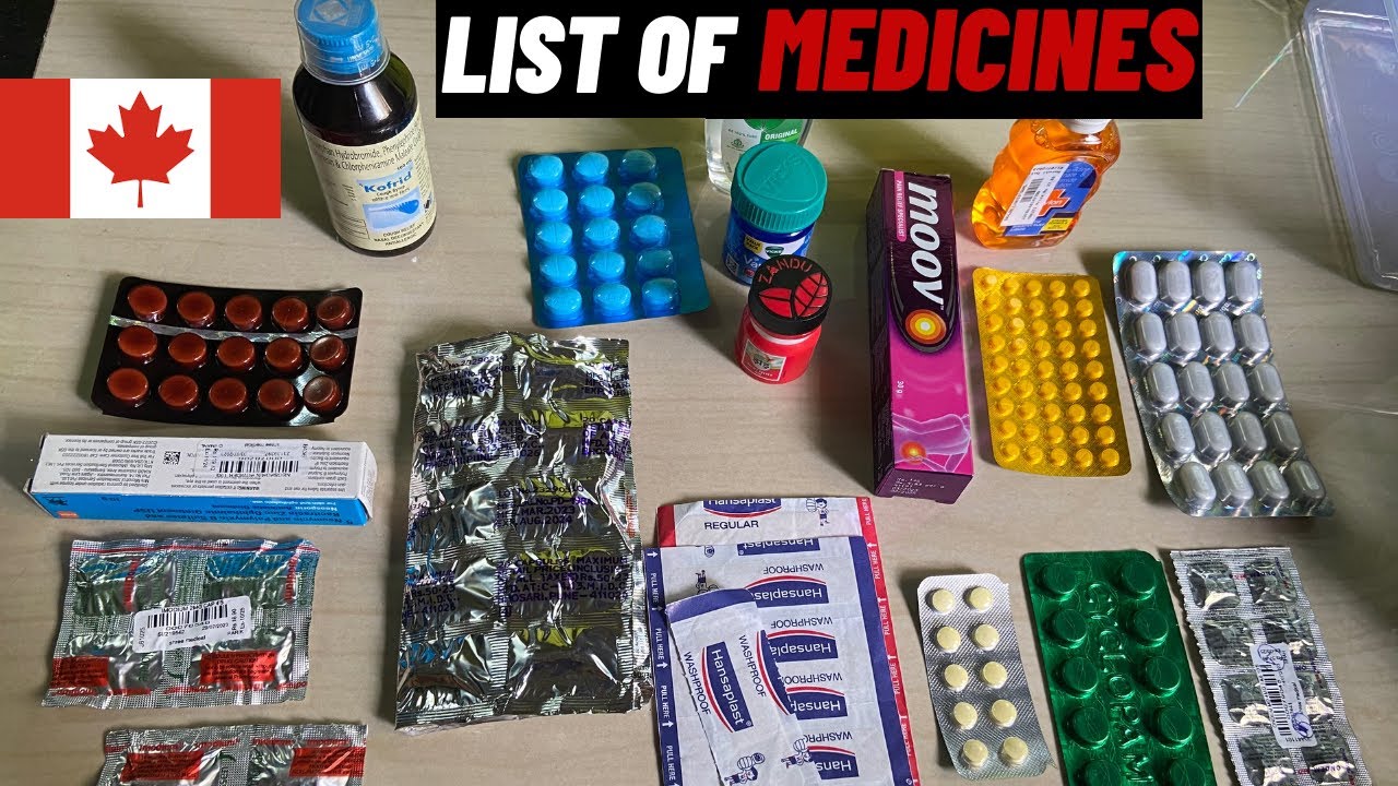 MEDICINES TO CARRY FOR CANADA | WHICH MEDICINE TO CARRY TO CANADA |  NEED A PRESCRIPTION  #canada