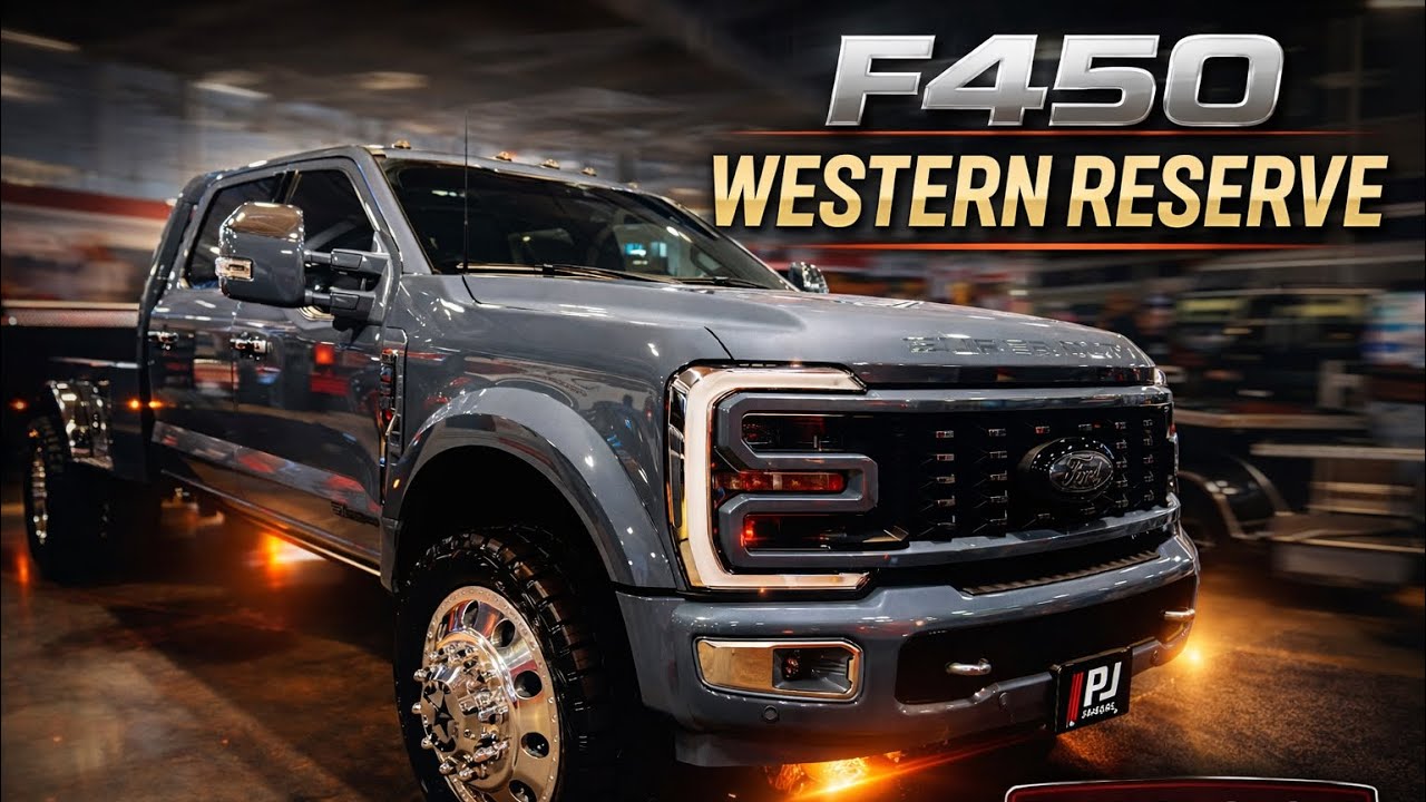 Грузовик Akins Ford F450 Western Reserve на выставке прицепов NATDA в Нэшвилле, штат Теннесси.