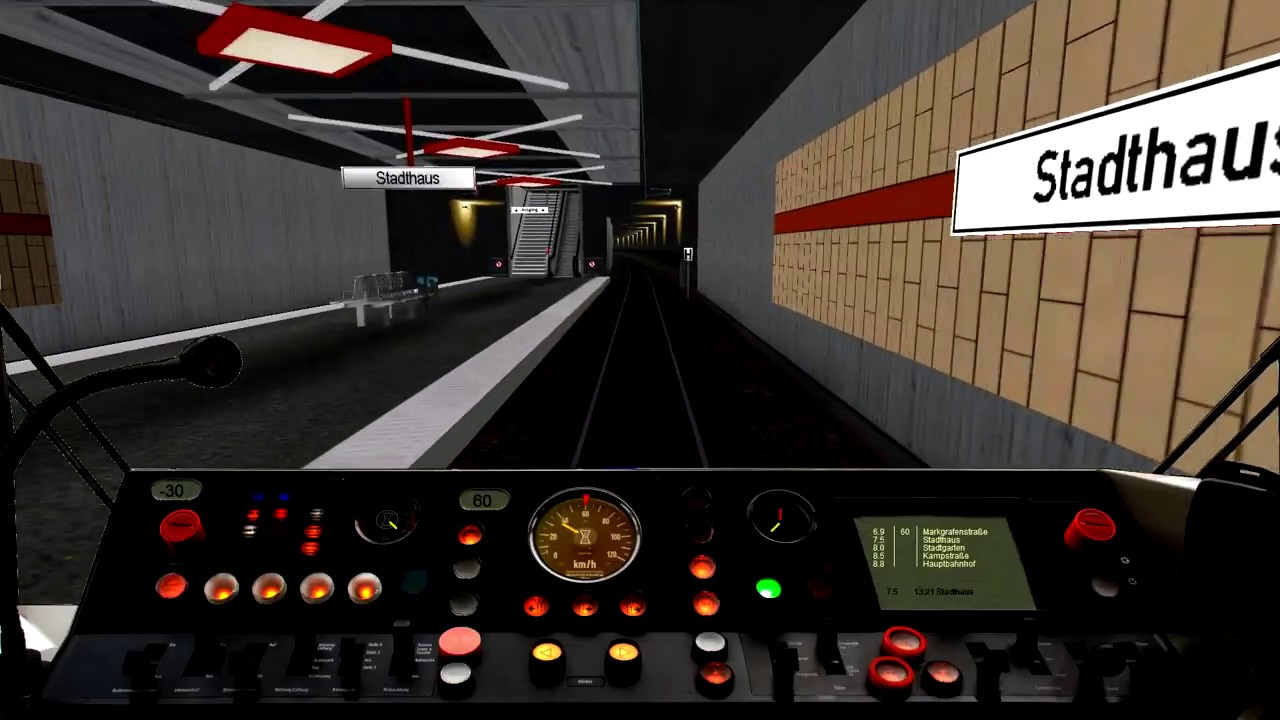 Loksim3d #07 - Stadtbahn Dortmund U45/U46 von Brunnenstraße über Westfalenhalle nach HBF