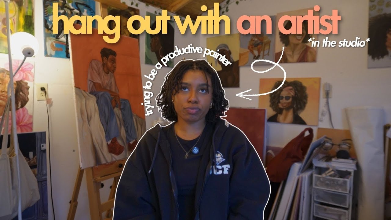 pov: i invited you into my art studio 💐🎨 paint with me + artist chats