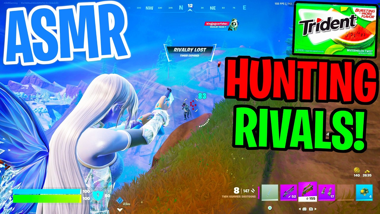 ASMR Gaming 😴 Fortnite Hunting Rivals in Season 2! Gum Chewing 🎮🎧 Controller Sounds + Whispering 💤