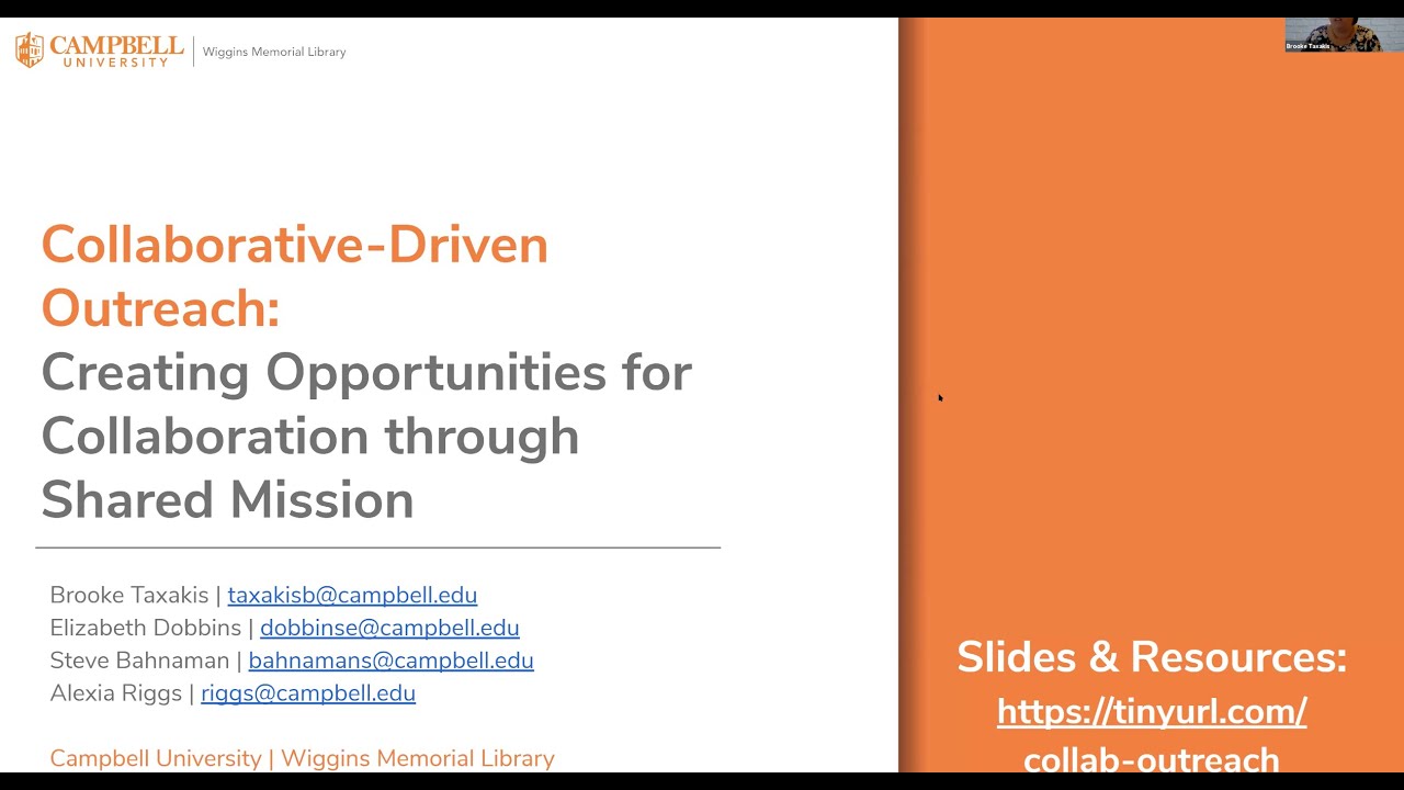 Collaborative-Driven Outreach: Creating Opportunities for Collaboration through Shared Mission