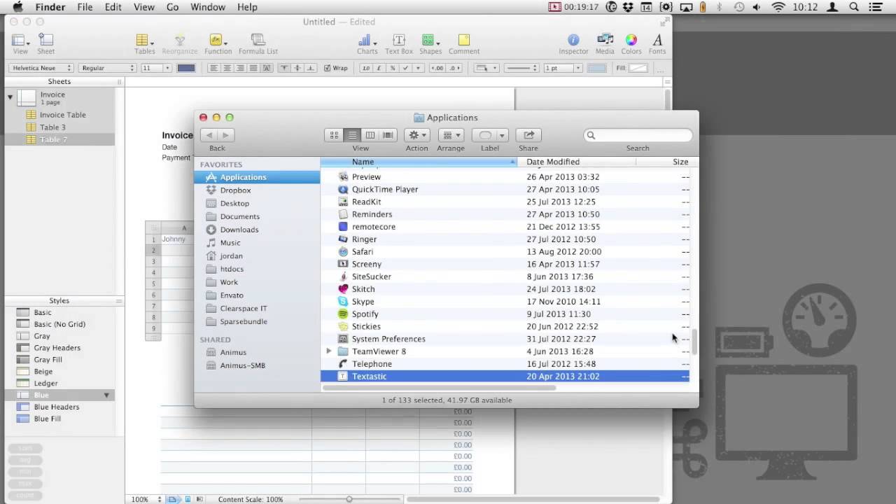 Create Awesome Invoices in Numbers