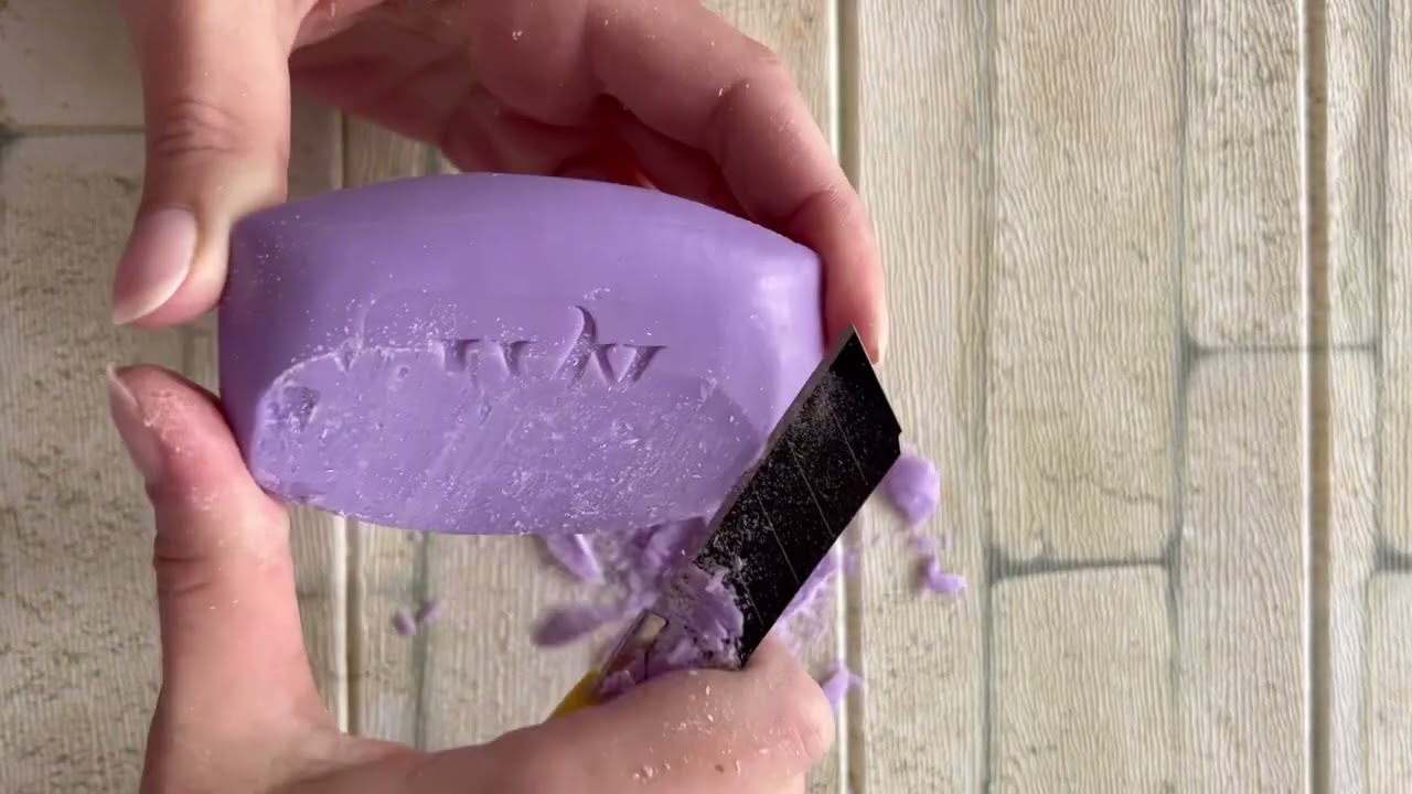 ASMR cutting dry soap/soap carving/relax video/резка сухого мыла