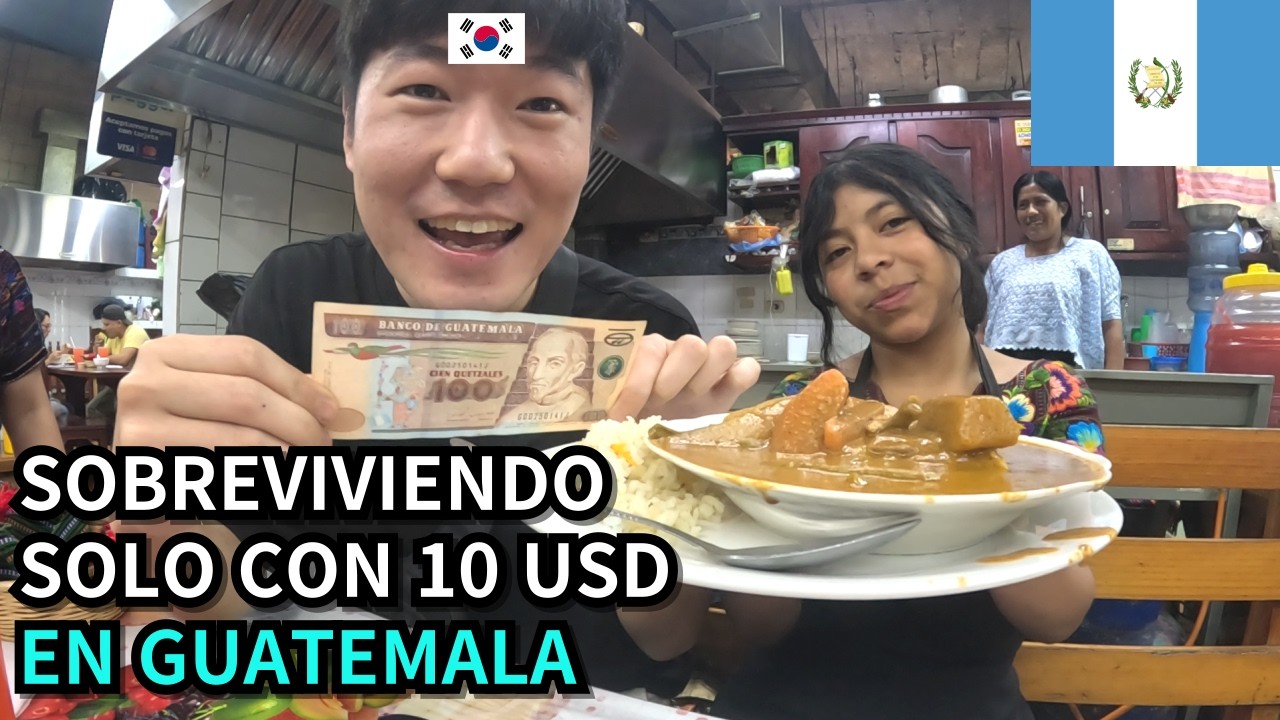 COREANO SOBREVIVIENDO SOLO CON 10 USD EN CIUDAD DE GUATEMALA | GUATEMALA(11)🇬🇹