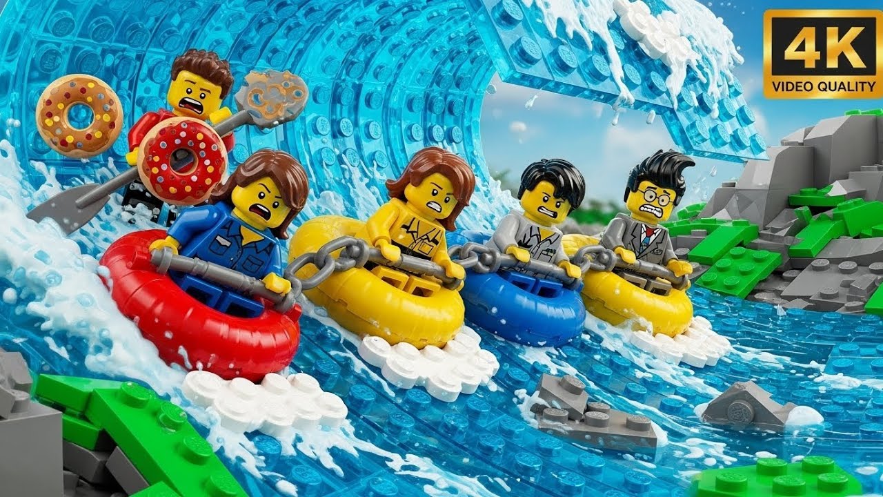 LEGO City Lazy River Turned into a Raging Rapids Ride! 🍩🌊💨