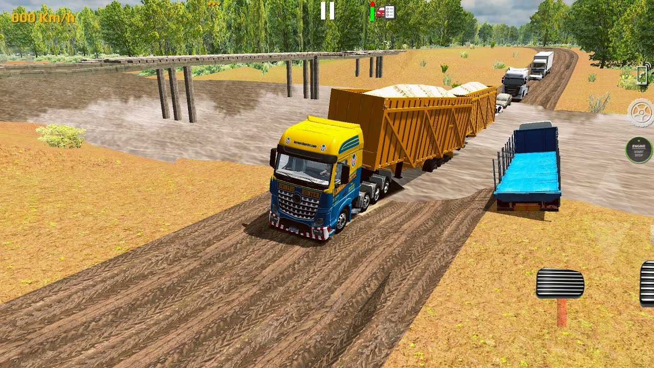 4.1 ] Volvo 75000+Ton + Offroad + Double Trailer - Realistic Gameplay [ W.T.D.S ] #gaming #truck 