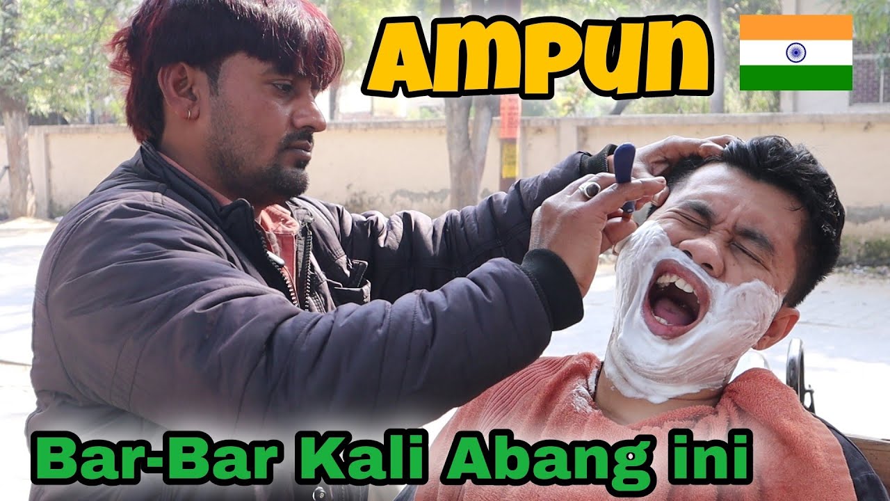 DISIKSA TUKANG CUKUR INDIA❗ DENDAM KAYAKNYA ABANG INI❓ CUKUR JALANAN INDIA