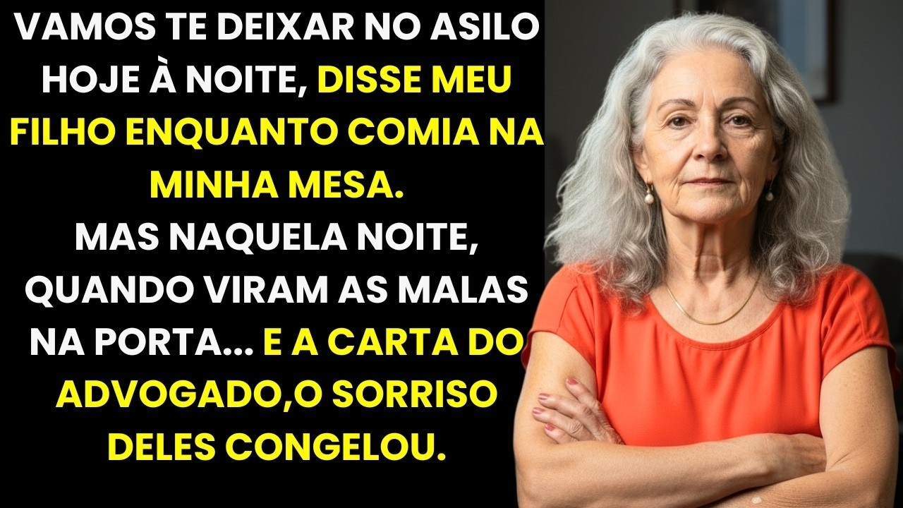 Vamos te deixar no asilo hoje à noite, disse meu filho  Mas quando ele voltou… seu sorriso congelou