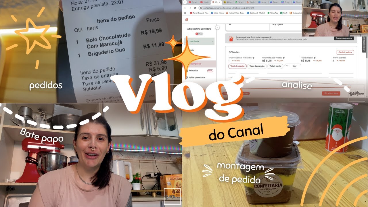 Vlog de vendas no Ifood do INÍCIO DA SEMANA / teve Pedido/ teve bate papo