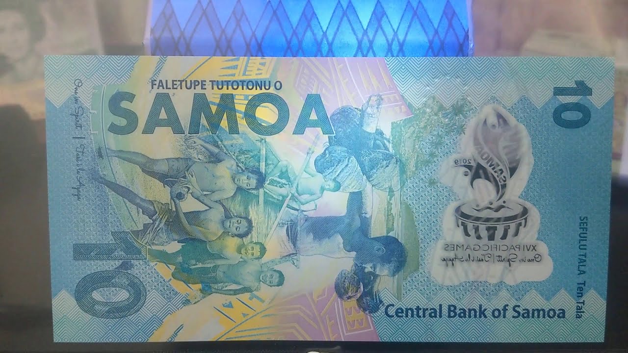 Samoa 10 Tala Pacific Games Commemorative Note