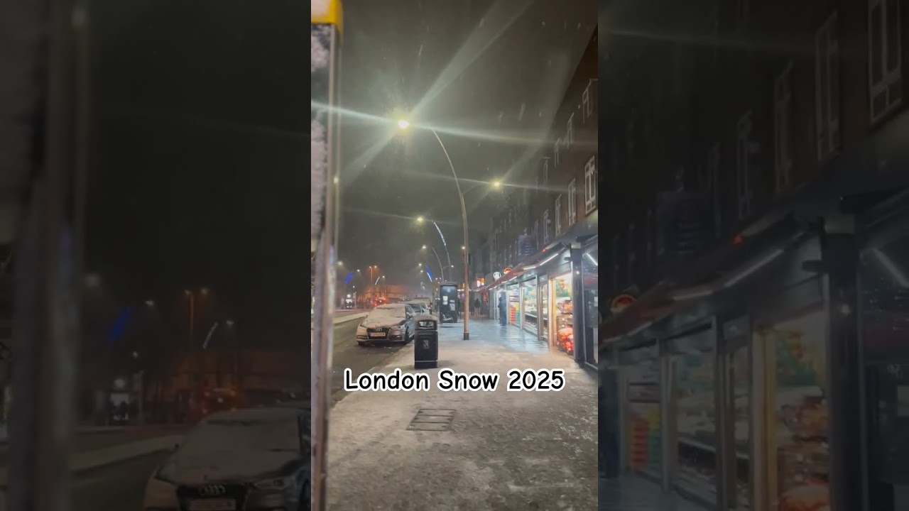 Snowing in London 2025 