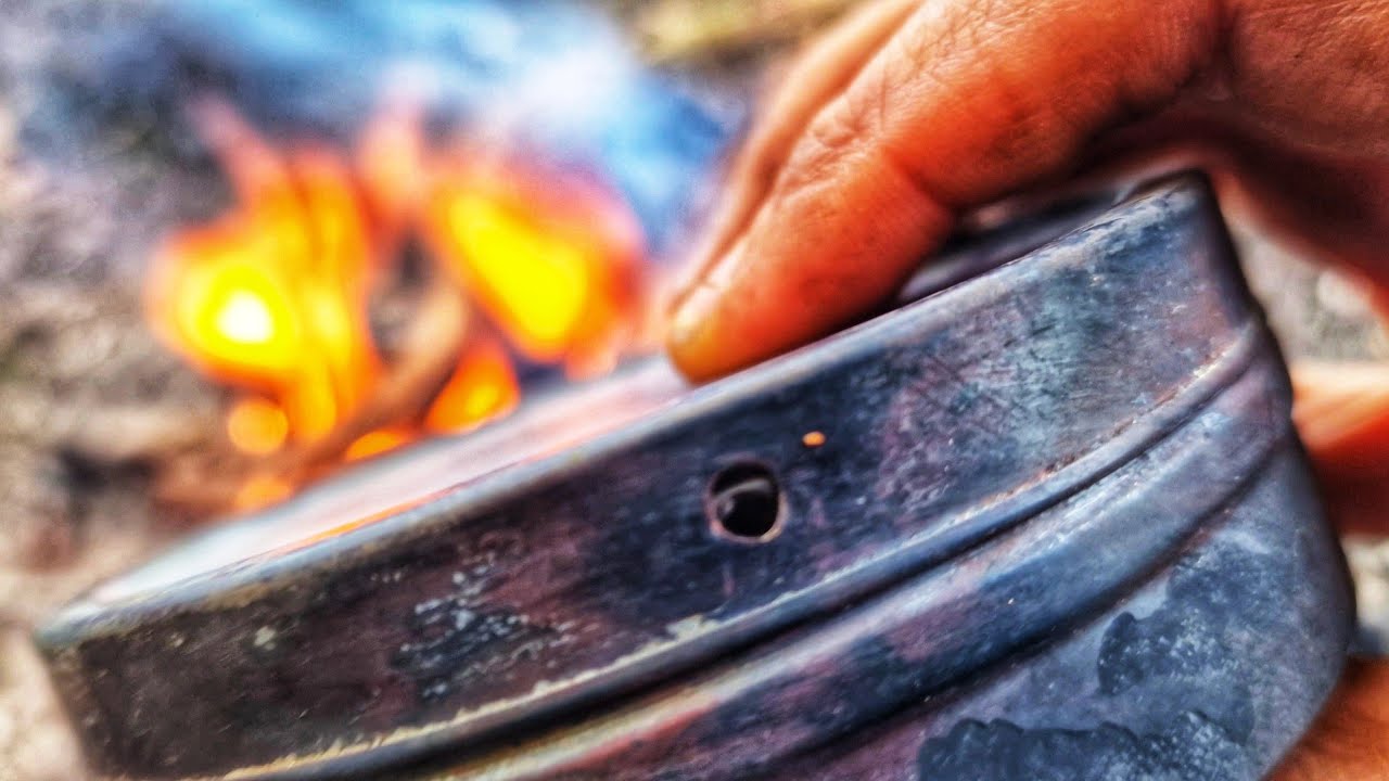 How To Make Char Punk Wood - Fire Loop Flint and Steel - Best Charred Tinder | BUSHCRAFT ASMR