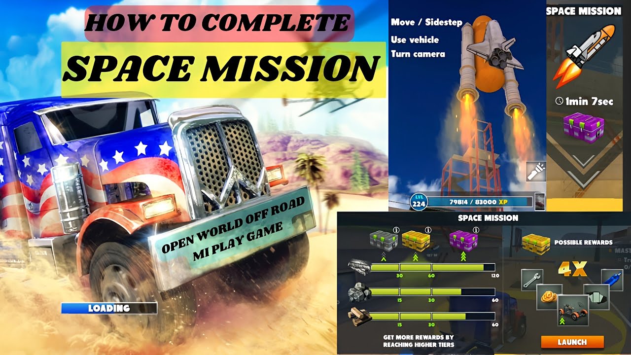 HOW TO COMPLETE SPACE MISSION IN OFF THE ROAD GAME ||  TOW WOODS🪵 AND STONE 🪨 STEEL.