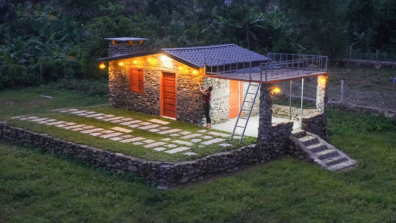 Installing Rudimentary Free Electric Power System From Water Light Up The Stone House