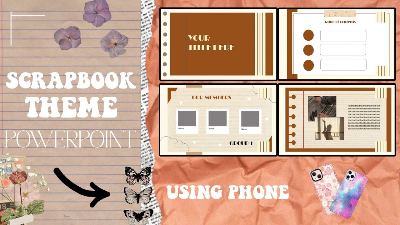 POWERPOINT TUTORIAL || SCRAPBOOK THEME (#1) 📓
