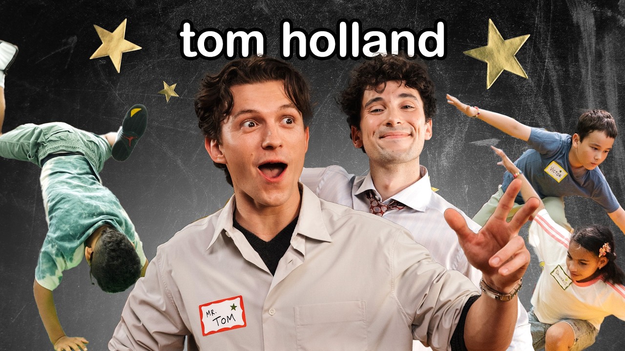 Tom Holland Films an Action Movie with Kids