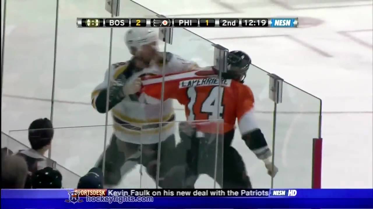 Mark Stuart vs Ian Laperriere Mar 11, 2010