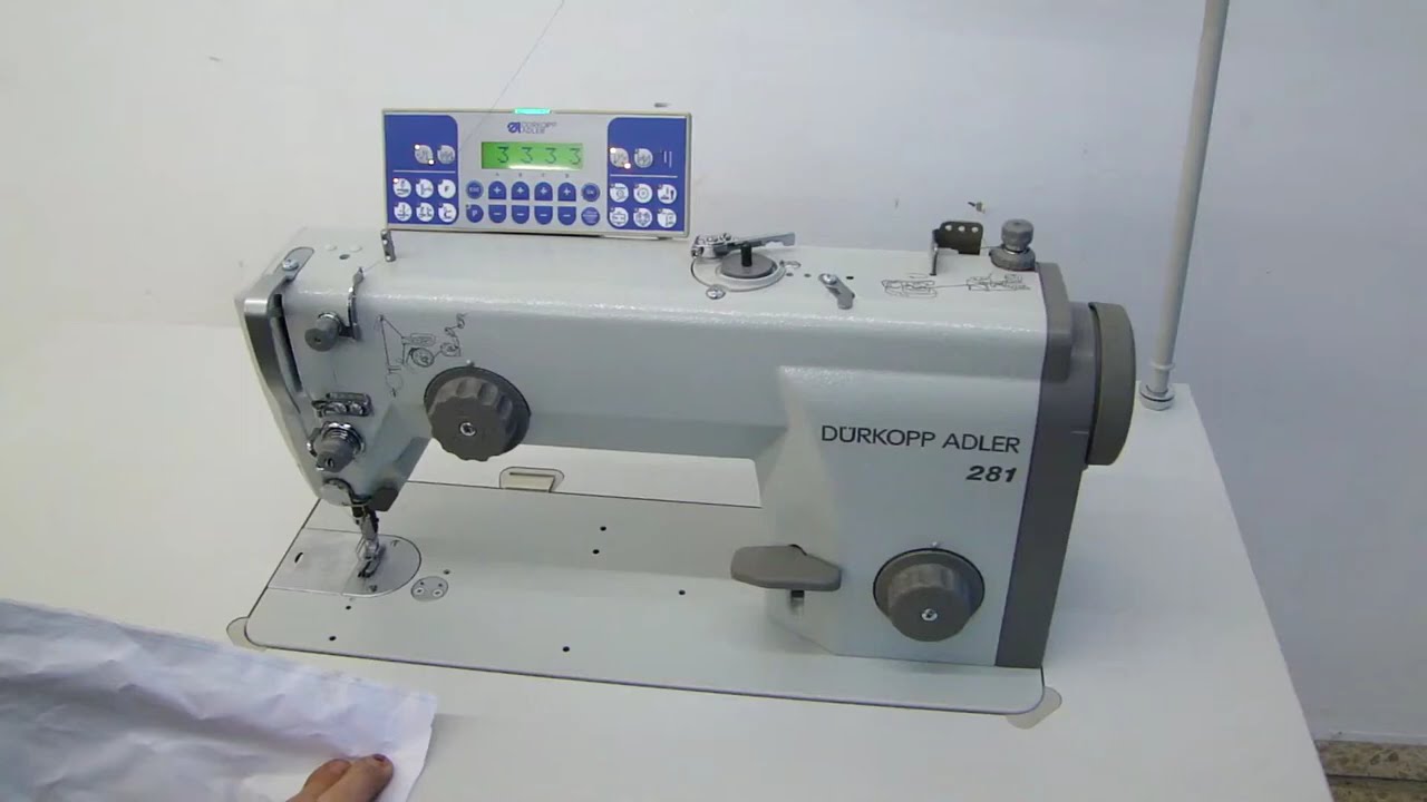 DURKOPP ADLER 281 Máy 1 kim điện tử hiện đại đa năng may vải mỏng hoặc vải dày linh hoạt