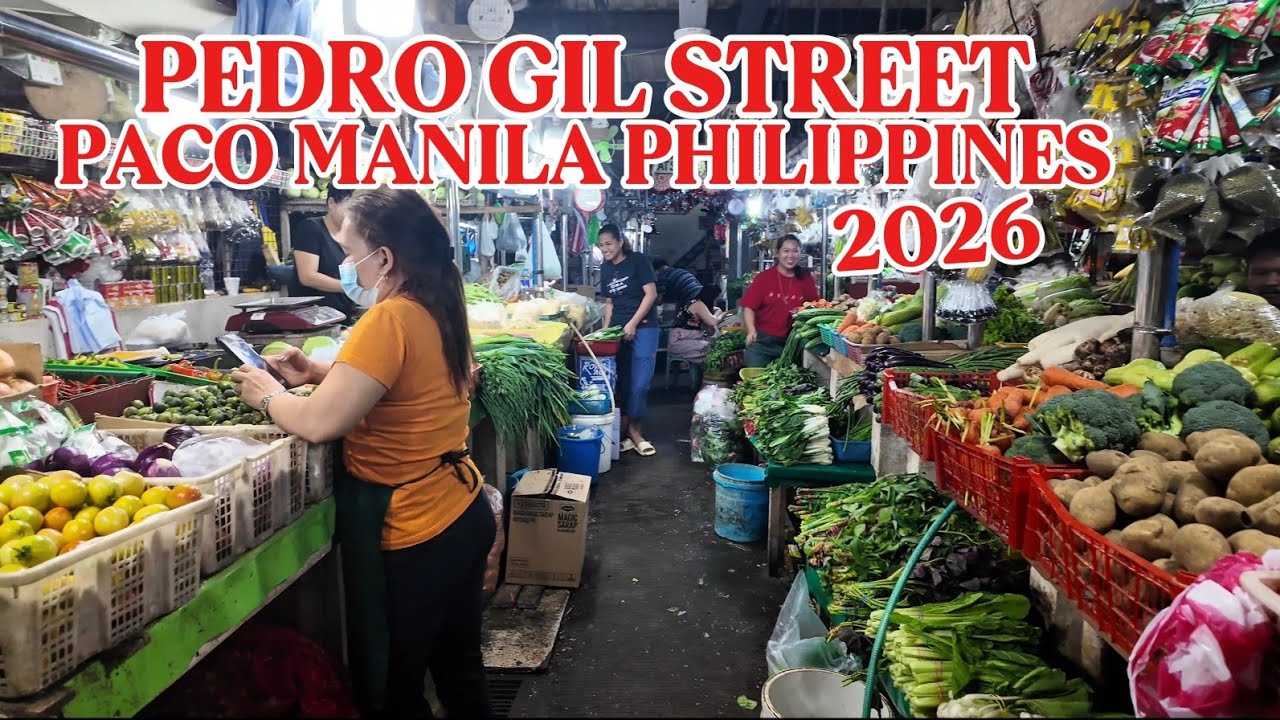 Walking Tour Scenes in PEDRO GIL STREET PACO METRO MANILA PHILIPPINES 