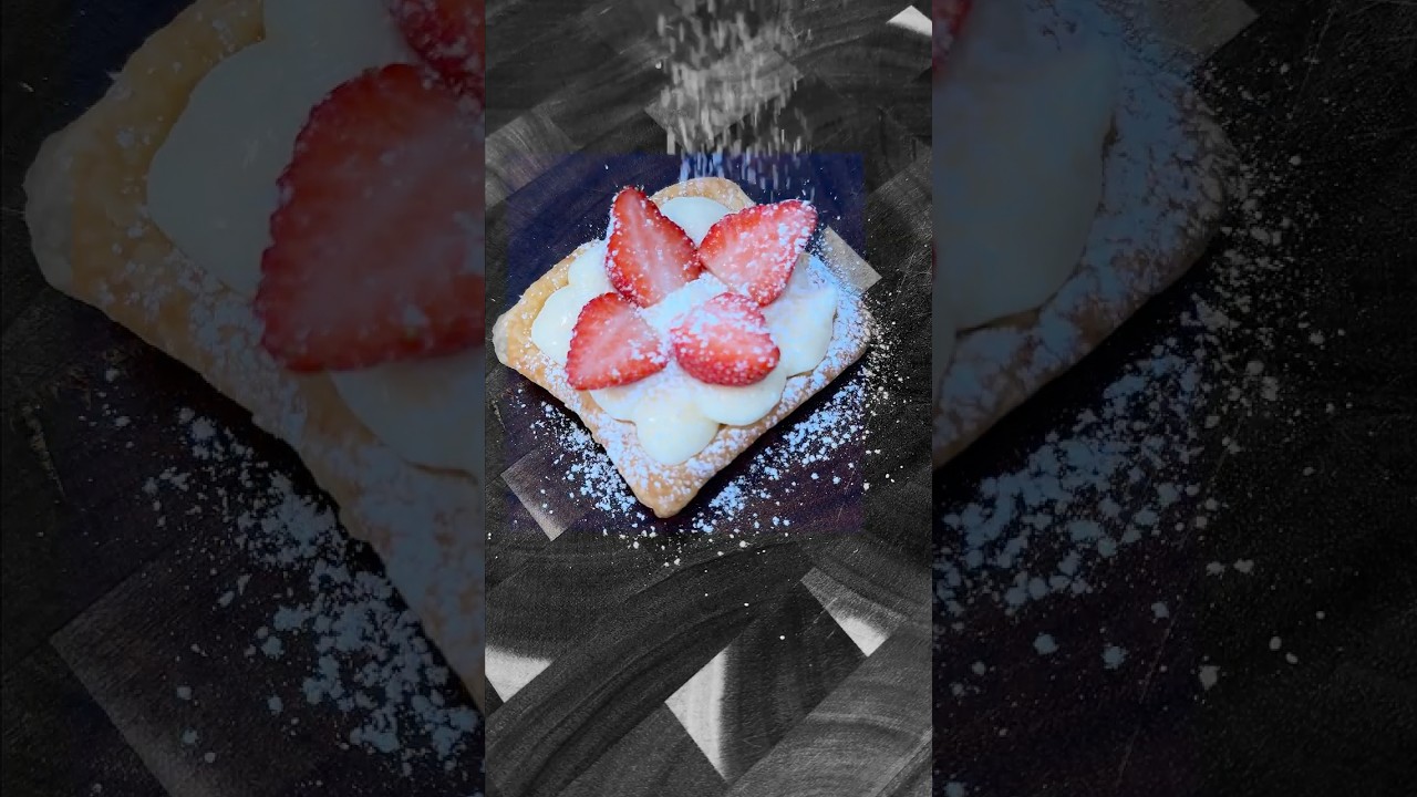 Easy Puff Pastry with Vanilla and Fresh Strawberries #easyRecipe #Strawberryrecipe #VanillaCream