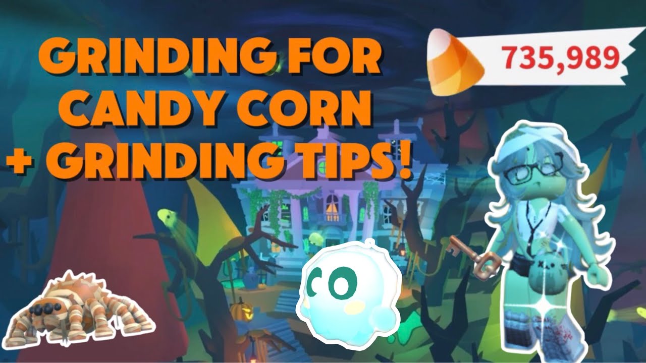 GRINDING FOR CANDY CORN + grinding tips! | Adopt Me Halloween Event