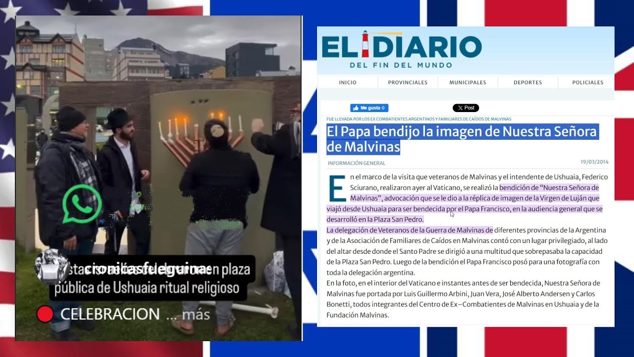Con ritual judío profanan ermita de "Nuestra Señora de Malvinas", bendecida por el papa Francisco