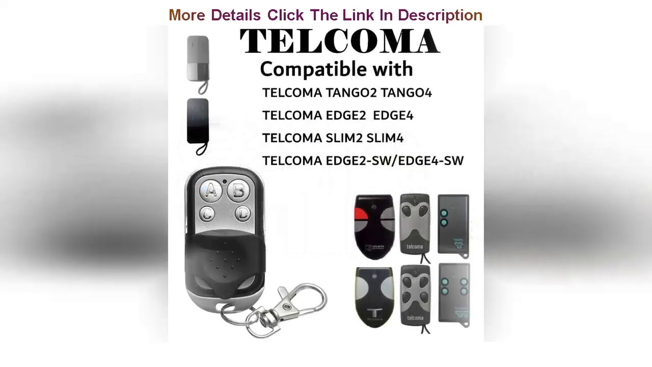Deal 433Mhz Duplicator Copy Remote Control For TELCOMA TANGO2 SLIM2 TANGO4-SW For Garage Gate Key F