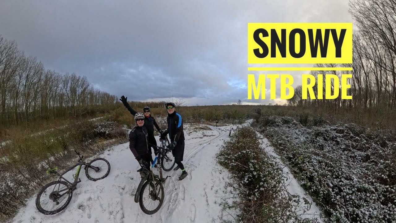Snowy MTB Ride in the Netherlands