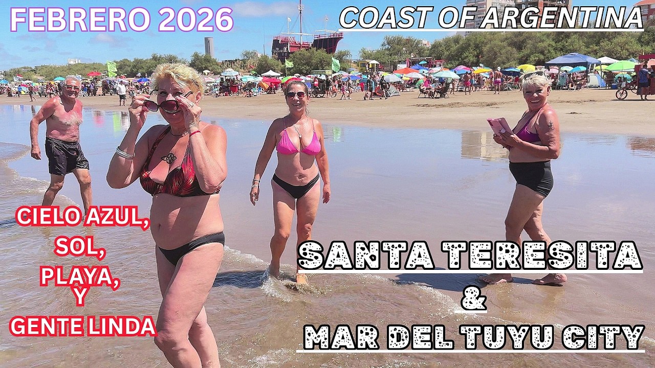 Beautiful Day Walk From Santa Teresita To Mar Del Tuyu City In Argentina | Caminando Por La Costa