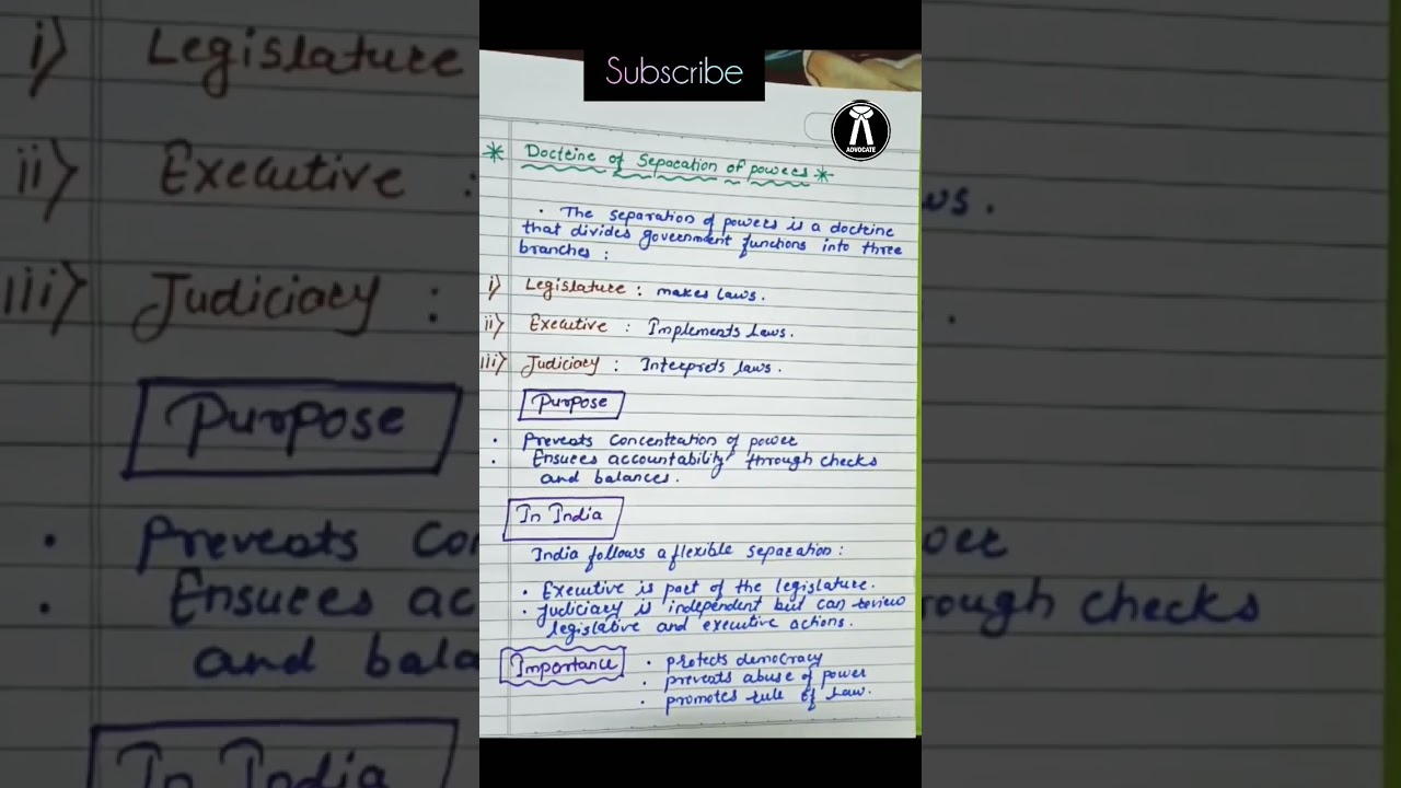 #separationofpowers#lawnotes#lawstudent#ytshorts#lawlecture#administrativelaw#constitution