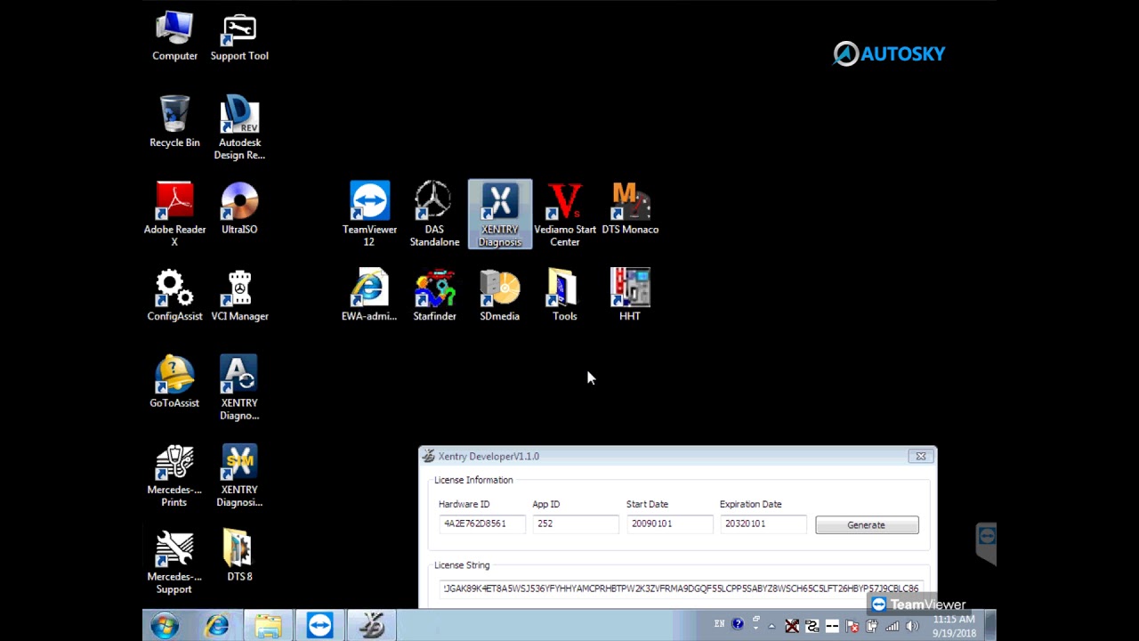 2018 9 MB STAR C4 C5 XENTRY+EPC Software registration and activation