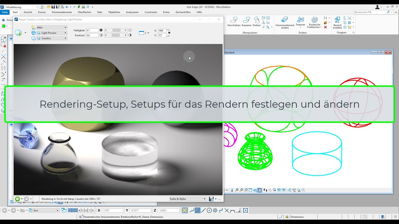 Render Setup Einstellungen in MicroStation CONNECT
