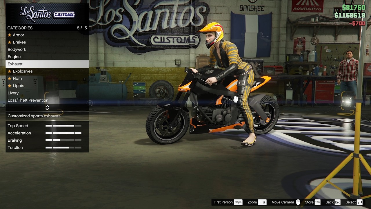 Pegassi Vortex Motorcyle at Los Santos Customs in GTA Online PC
