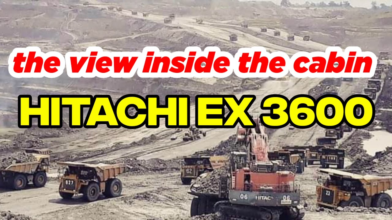 the view inside the cabin HITACHI EX 3600