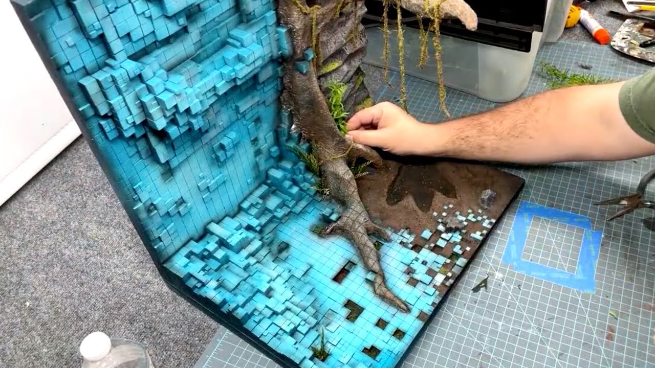 How I Made A Cyberpunk Grid in a Miniature Diorama