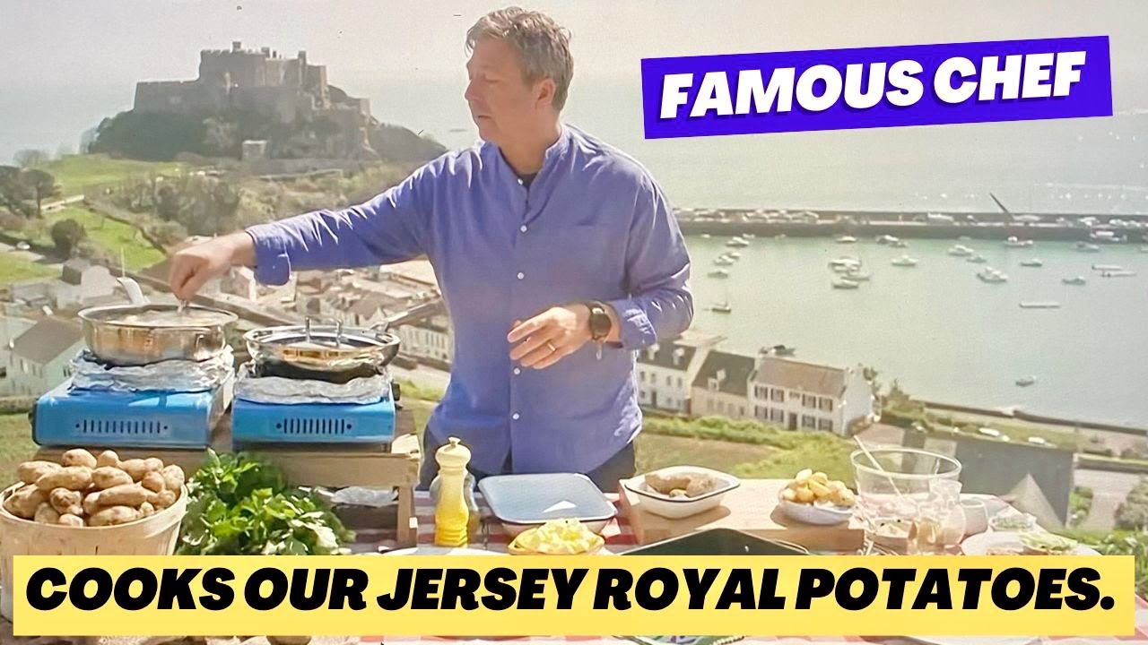 Famous chef in Jersey! Harvesting cotils and cooking Jersey Royals-John Torode and ITVs This Morning