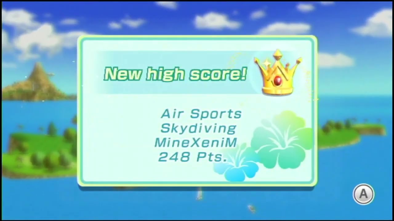 [Score fWR] Wii Sports Resort Skydiving 248 points