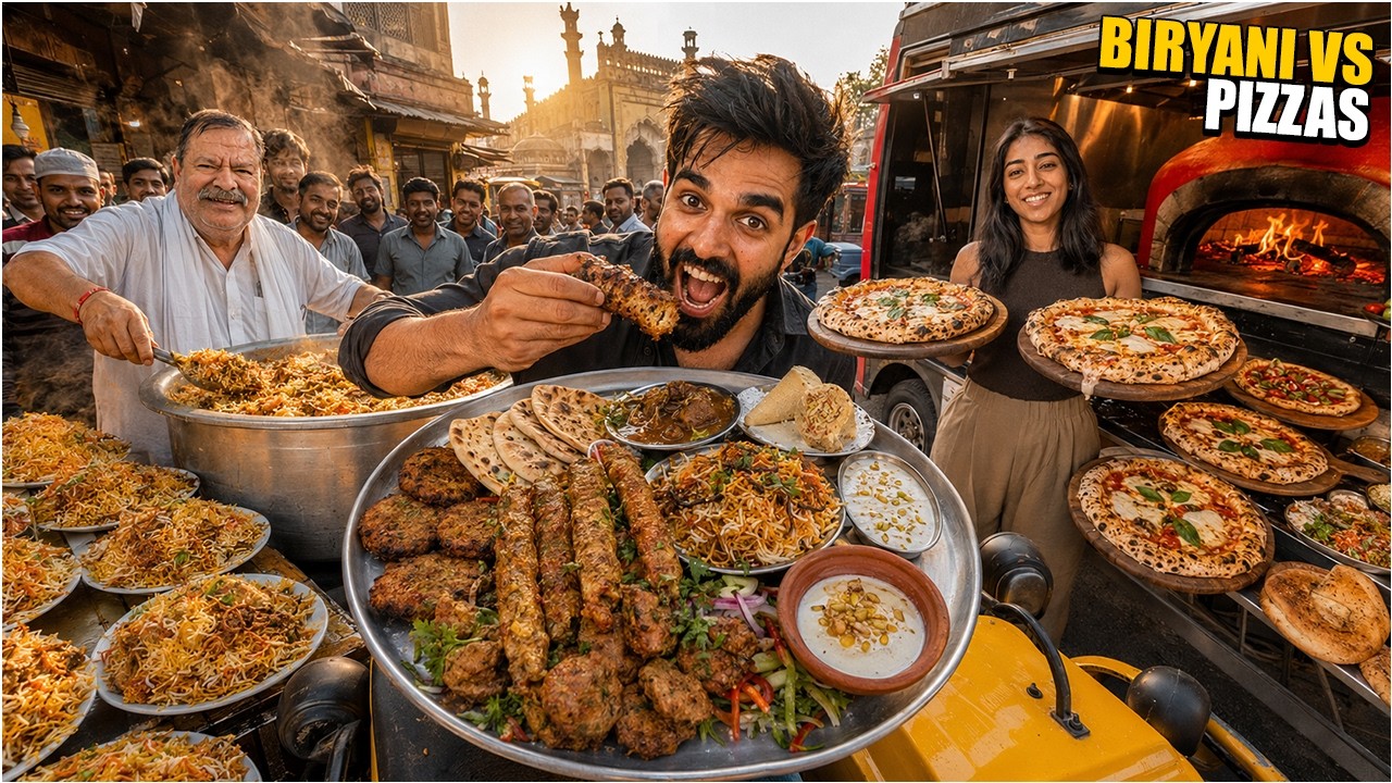 24 Hours EATING ONLY Lucknow Food | 5 Places, 40+ Items Indian Street Food