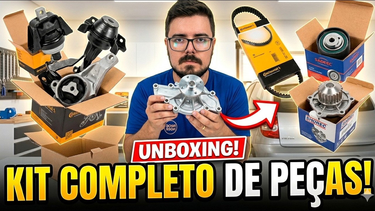 UNBOXING DE PEÇAS PRO FOX EA111: Kit Coxins, Correia Continental e Shadek do Mercado Livre!