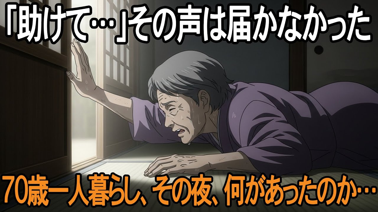 「助けて…」その声は届かなかった70歳一人暮らし、その夜の真実  #オーディオブック#一人暮らしの高齢者