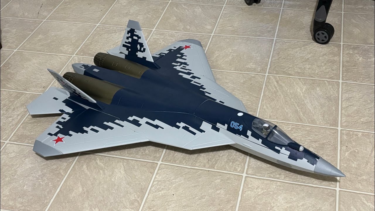Xfly Su-57 twin 40mm EDF maiden flight