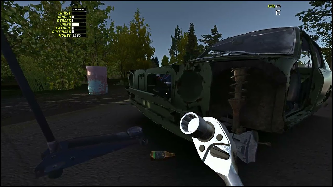My Summer Car watching the rally on TV