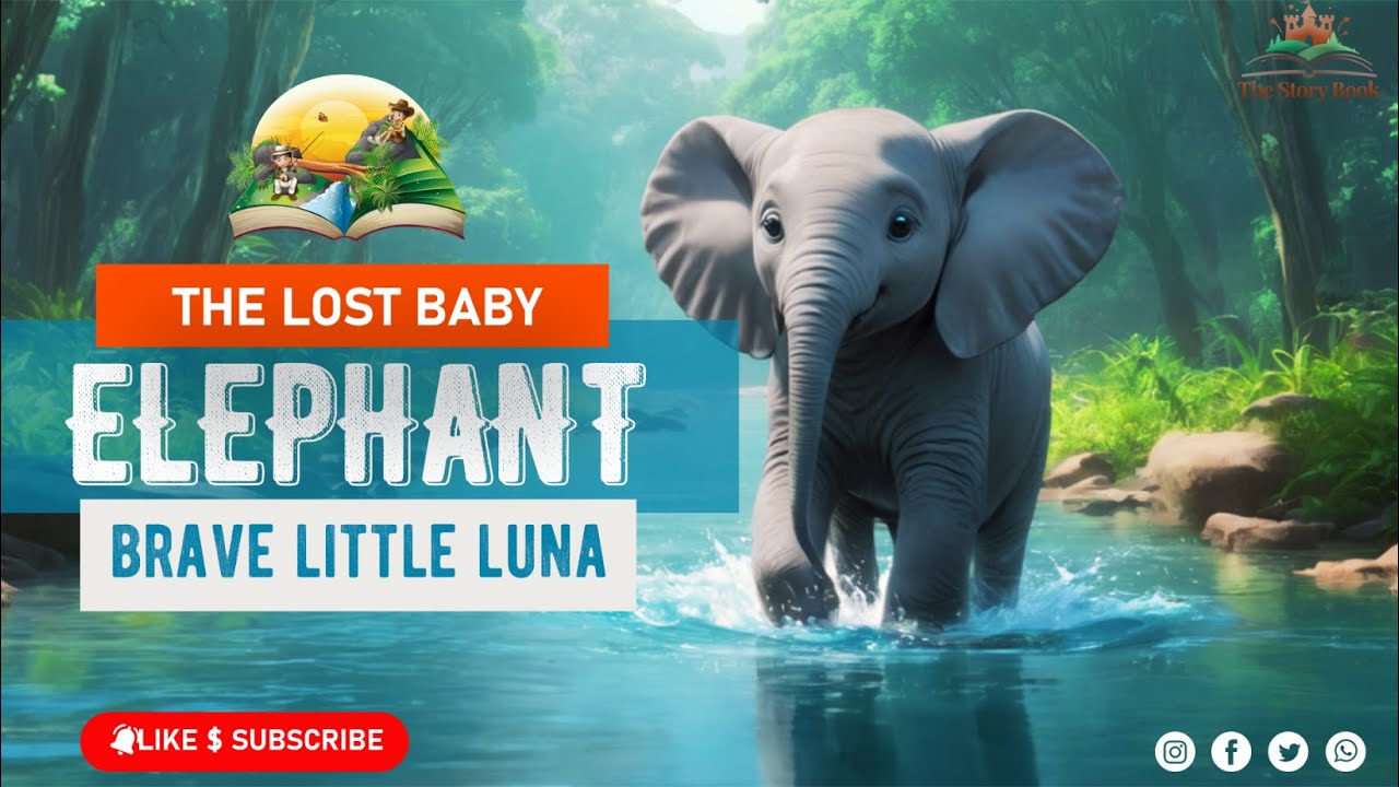 The Lost Baby Elephant | Brave Little Luna|  Baby Elephant Kids Bedtime story