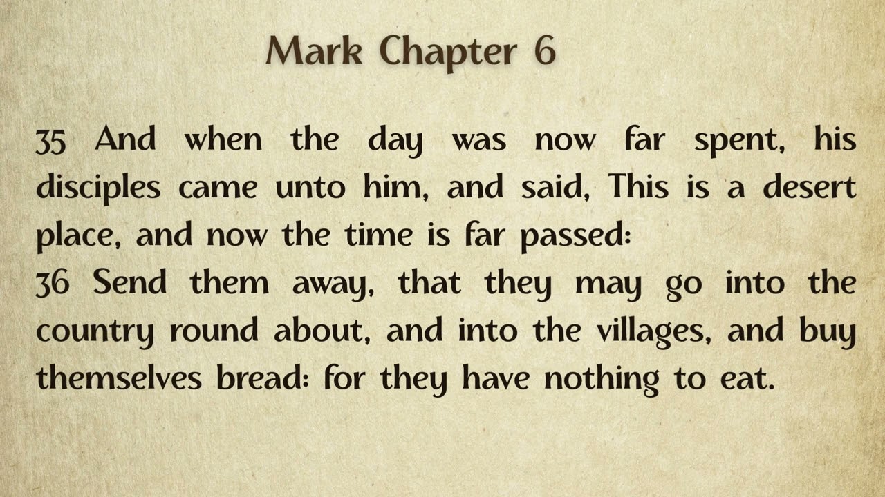 The Gospel According to Mark – Chapter 6 (KJV)